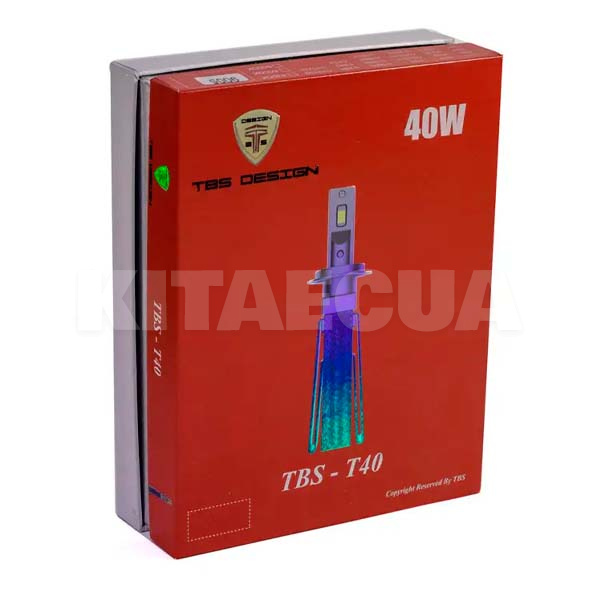 LED лампа для авто T40 H3 40W 6000K (комлпект) TBS Design (00-00017236) - 2
