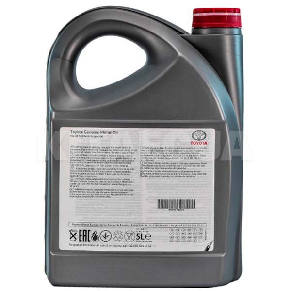 Масло моторное синтетическое 5л 5W-40 Synthetic Toyota (08880-80835) - 2