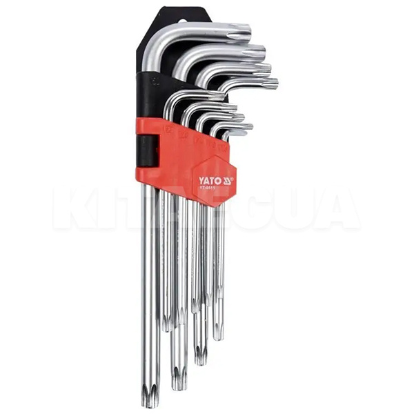 Набор ключей TORX с отверстием Г-образных 9 предметов YATO (YT-0511)