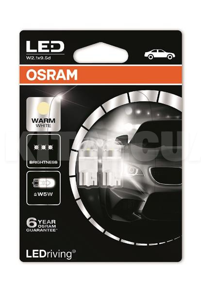 LED лампа для авто T10 1W Osram (OS 2850 WW_02B) - 4