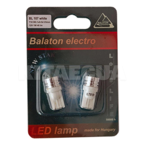 LED лампа для авто BL-107 T10-1W 1W (комплект) BALATON (131215)
