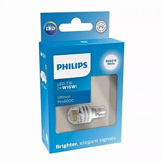 LED лампа для авто Ultinon Pro6000 W2.1x9.5d 6000К PHILIPS