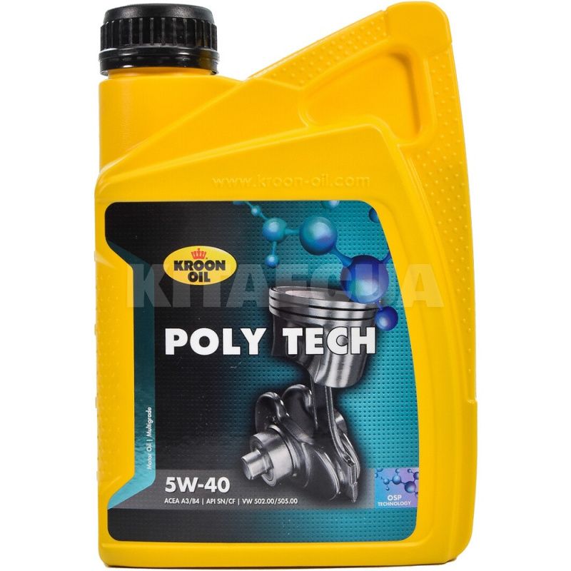 Масло моторное синтетическое 1л 5W-40 POLY TECH KROON OIL (KL 36139)