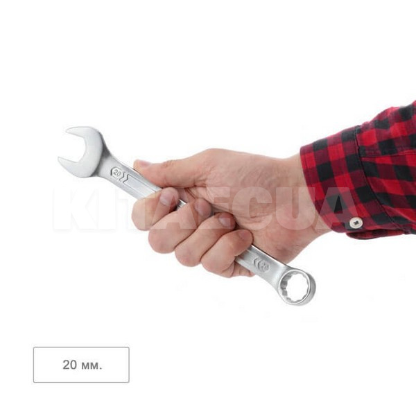 Ключ комбінований 20 мм Cr-V DIN3113 Storm Intertool (XT-1020) - 3