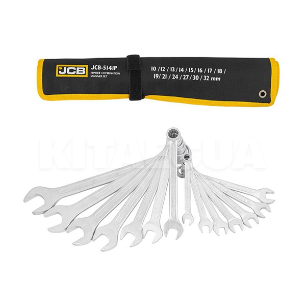 Набор ключей комбинированных 14 предметов 10-32 мм JCB (JCB-5141P) - 2