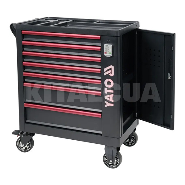 Тележка для инструмента 982x755x455 мм (7 секций) с кодовым замком YATO (YT-09004) - 3