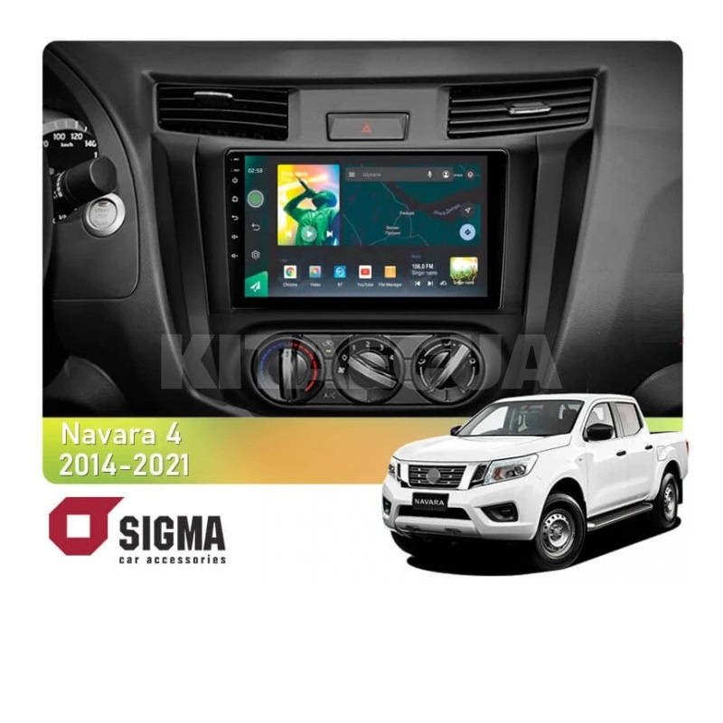 Штатная магнитола X9464 4+64 ГБ 9" Nissan Navara D23 4 2014-2021 (A) SIGMA4car (38753)