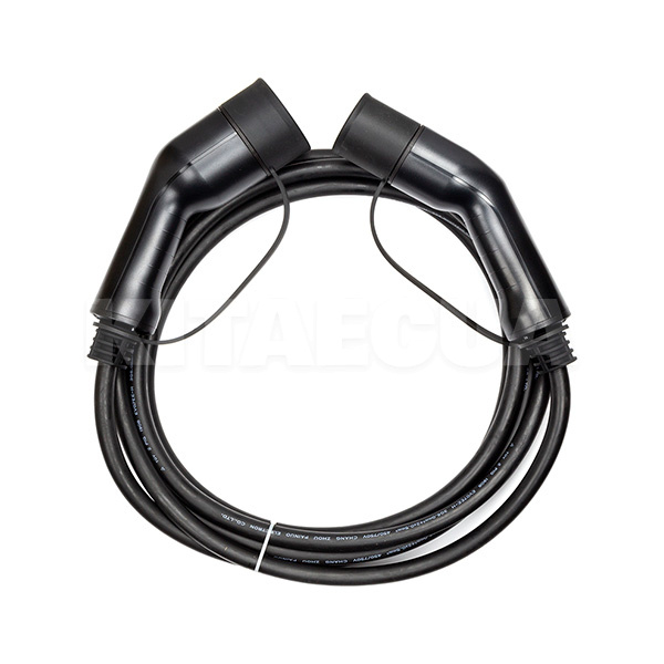 Зарядный кабель для электромобиля 7.4 кВт 32А 1-фаза 5м Type 2 (станция) - Type 2 (евпропейское авто HiSmart (EV200016)