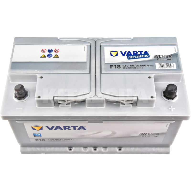 Аккумулятор автомобильный 85Ач 800А "+" справа VARTA (VT 585200SD) - 3