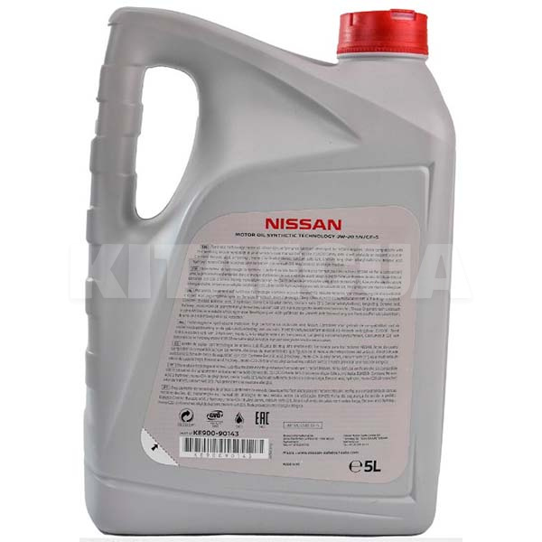 Масло моторное синтетическое 4л 0W-20 Synthetic Technology NISSAN (KE90090143-NISSAN) - 2