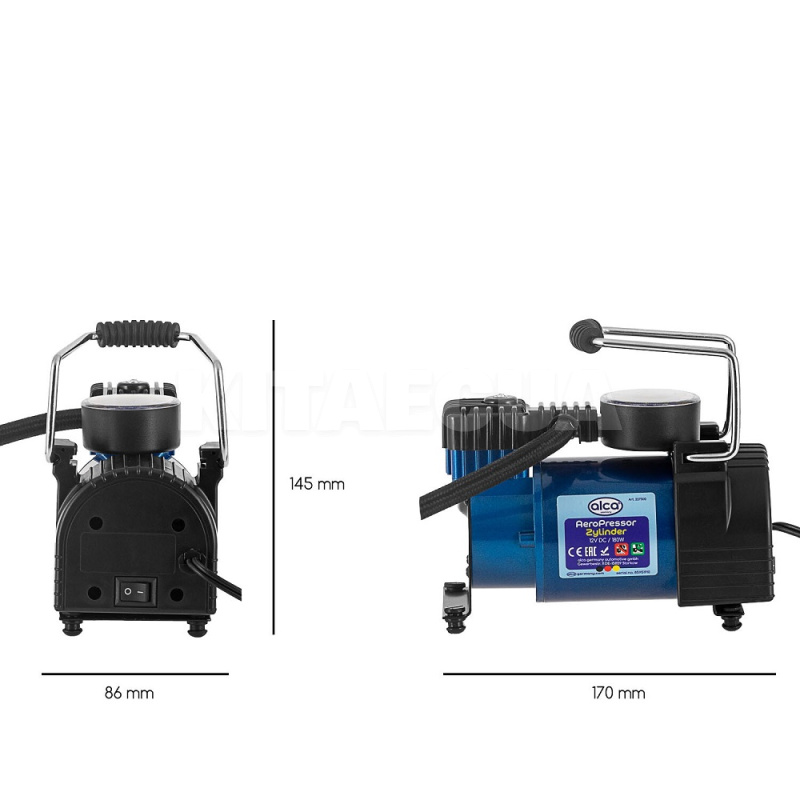 Компрессор автомобильный 12В 180Вт 35л 7атм 14А ALCA (227500) - 4