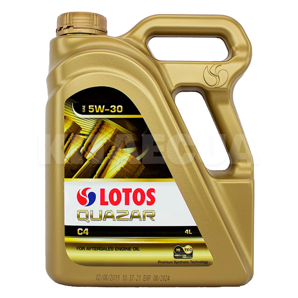 Масло моторное синтетическое 4л 5W-30 QUAZAR C4 LOTOS (WF-K402P90-0H0)
