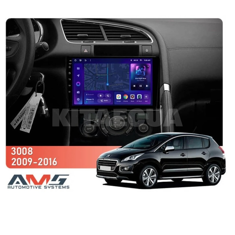 Штатна магнітола MOSS M3 4+32 ГБ 9" Peugeot 3008 1 2009-2016 (F2) AMS (50614) - 2