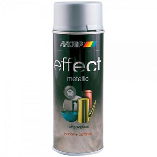 Краска серебристый бриллиант 400мл с эффектом металлик Deco Effect MOTIP