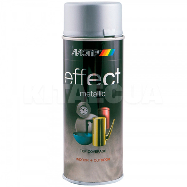 Краска серебристый бриллиант 400мл с эффектом металлик Deco Effect MOTIP (302501-Motip)