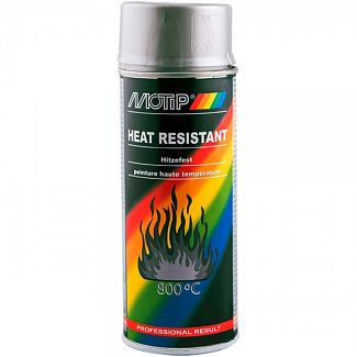 Краска-эмаль 400мл серебро термостойкая до 800⁰с MOTIP