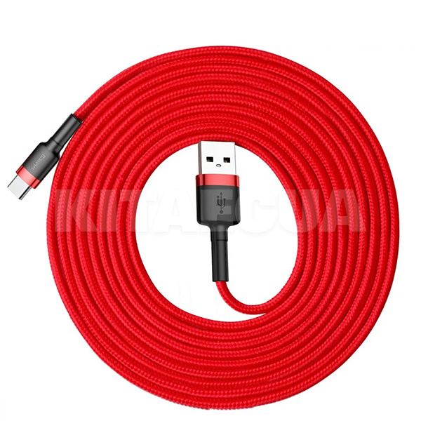 Кабель USB Type-C 2A Cafule 2м червоний BASEUS (CATKLF-C09) - 3