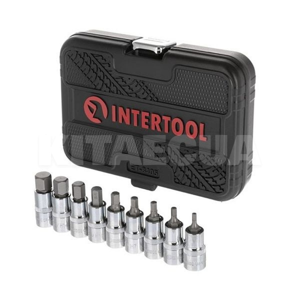 Набір біт TORX S2 1/2" T20-T60, 100мм Intertool (ET-8401) - 2