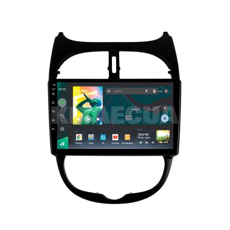 Штатна магнітола X9232 2+32 Gb 9" Peugeot 206 1998-2012 (L1) SIGMA4car (33683) - 2