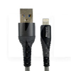 Кабель USB - Lightning 2A MI-14 1м черный/серый Mibrand (MIDC/14LBG)