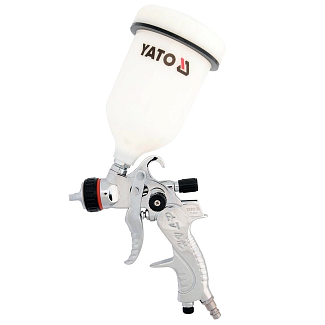 Краскопульт пневматический HVLP 1.4 мм 3 бар бачок 600 мл YATO - Kitaec.ua Краскопульт пневматический HVLP 1.4 мм 3 бар бачок 600 мл YATO