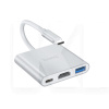 Кабель-переходник Type-C - USB/HDMI/Type-C HB14 0.15м серый HOCO (6931474725790)