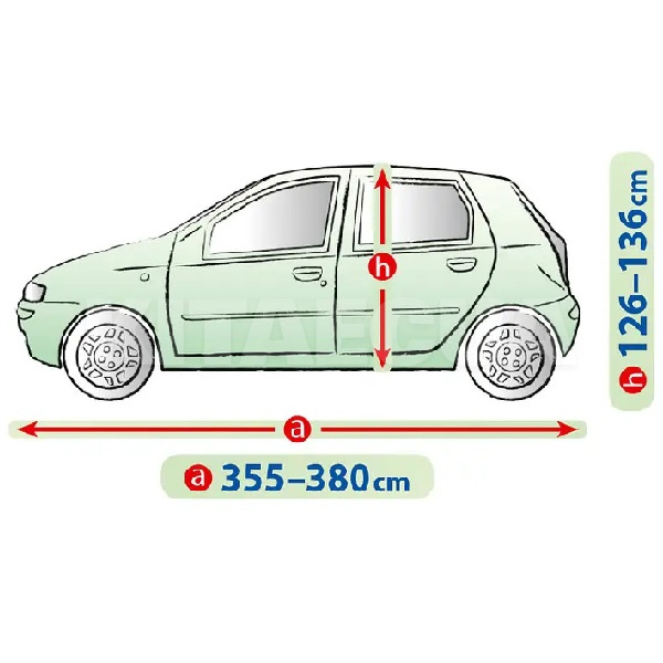 Тент на авто Membrane Garage M1 380х148х136 см хетчбек Kegel-Blazusiak (5-4725-248-3050) - 2