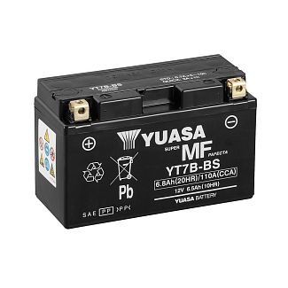 Мото аккумулятор 6.8Ач 110А "+" слева Yuasa