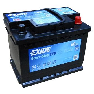 Акумулятор автомобільний 60Ач 640А "+" праворуч EXIDE
