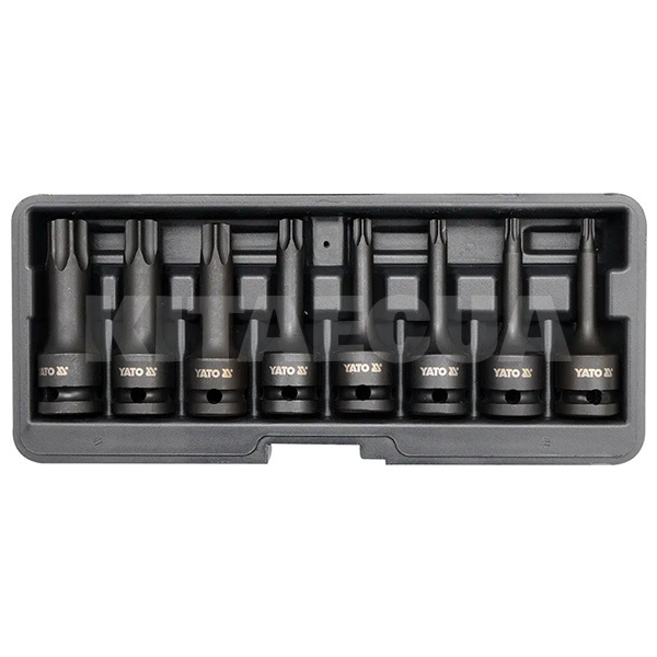 Набор бит ударных 1/2" TORX T30-T80 8 предметов YATO (YT-1065)