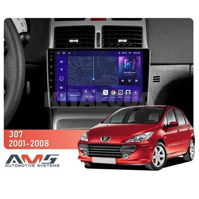Штатна магнітола MOSS M3 4+32 ГБ 9" Peugeot 307 1 2001-2008 AMS (50615) - 2