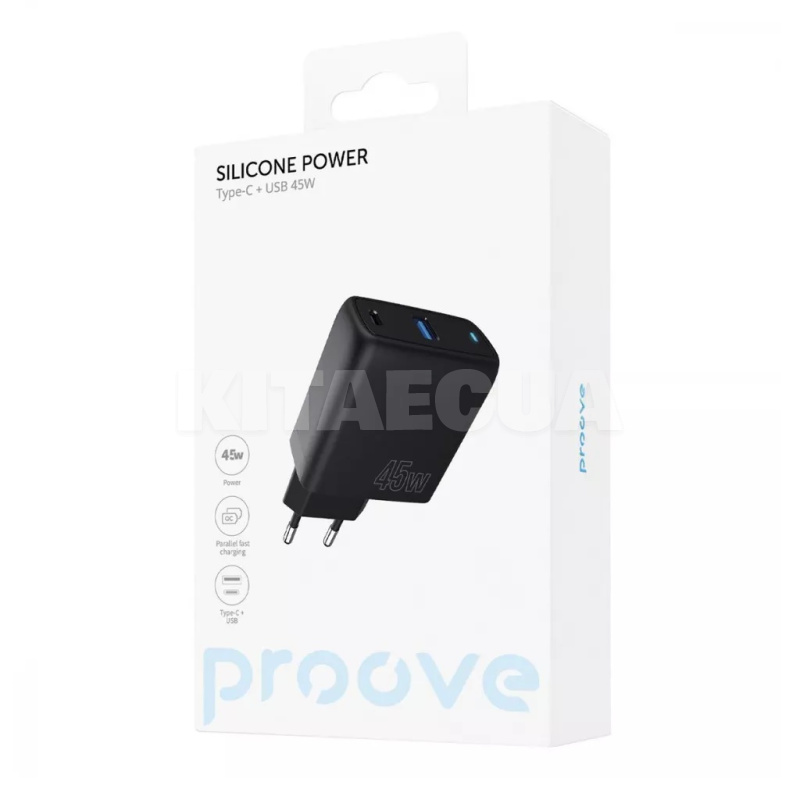 Зарядное устройство 45W Type-C+USB Silicone Power белое PROOVE (491850003) - 4