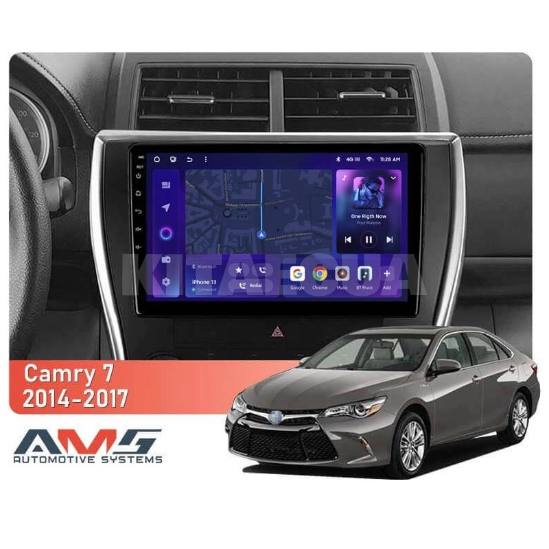 Штатна магнітола MOSS M3 4+32 ГБ 10" Toyota Camry 7 XV 50 North America 2014-2017 (B) AMS (50901) - 2