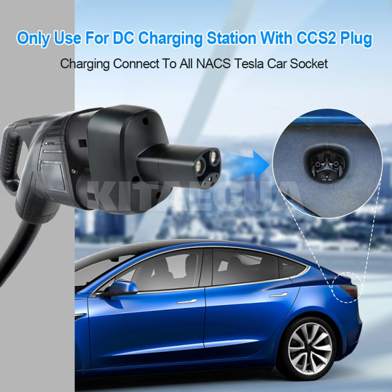 Переходник 250 кВт 400А ССS2/Type 2 (cтанция) - Type Tesla (американское авто) KOLANKY (P-CCSTS) - 3