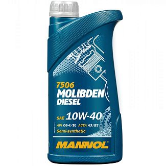 Масло моторное полусинтетическое 1л 10W-40 Molibden Diesel Mannol