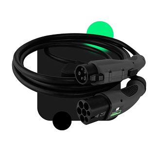 Зарядный кабель для электромобиля 7.4 кВт 32А 1-фаза 5м Type 2 (станция) - Type 1 (американское авто ECOFACTOR