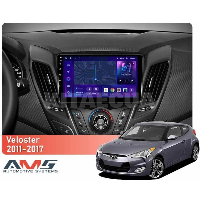 Штатна магнітола MOSS M3 4+32 ГБ 9" Hyundai Veloster FS 2011-2017 (A) AMS (50026) - 2