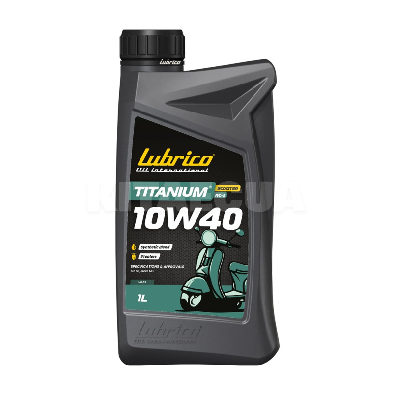 Масло моторное синтетическое 1л 10W-40 TITANIUM SCOOTER RC-8 LUBRICO (L-1174-10100010)