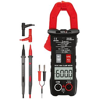 Мультиметр цифровой 0-600 В с токовыми клещами YATO - Kitaec.ua Мультиметр цифровой 0-600 В с токовыми клещами YATO