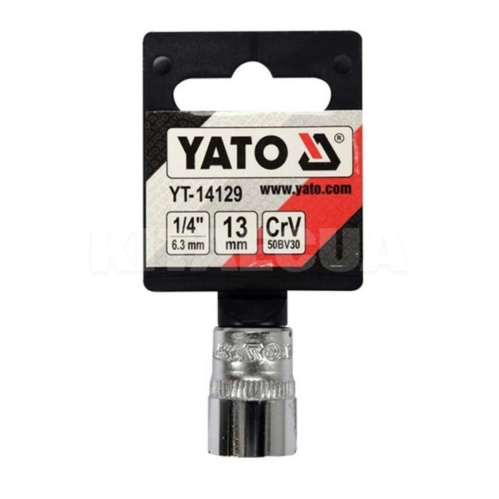 Головка торцевая 6-гранная 13 мм 1/4" YATO (YT-14129) - 2