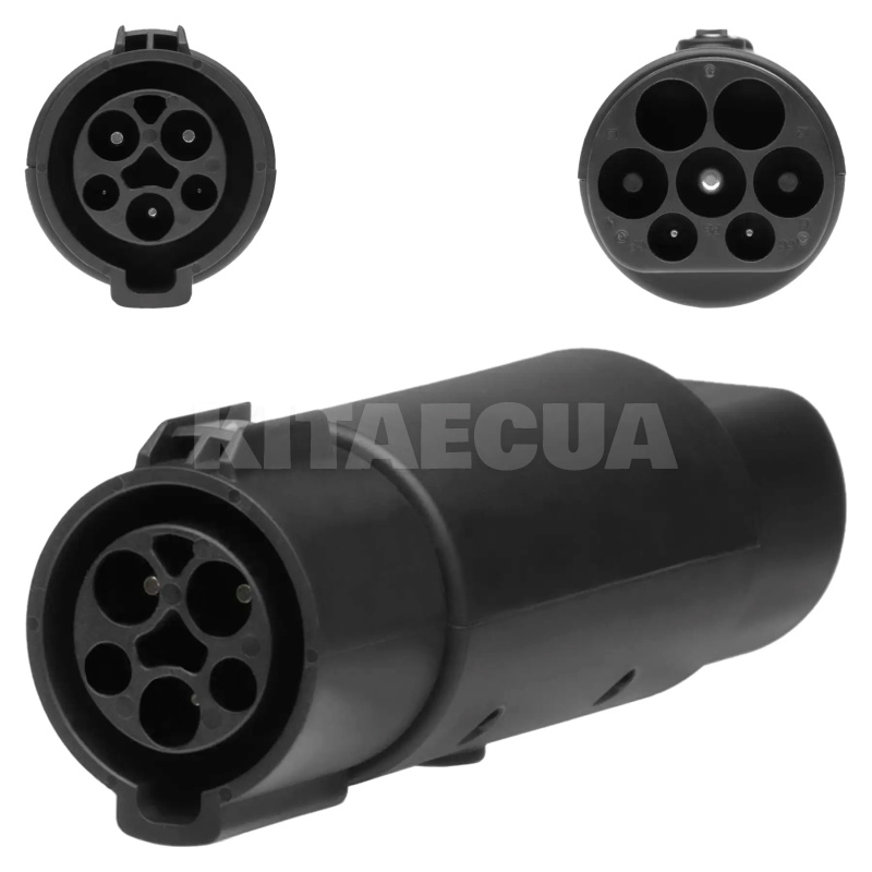 Переходник 7.4 кВт 32А 1-фаза Тype 1 (cтанция) - GB/T AC (китайское авто) OLINK (АС Адаптер Type 1 - Type GBT з фіксатором)