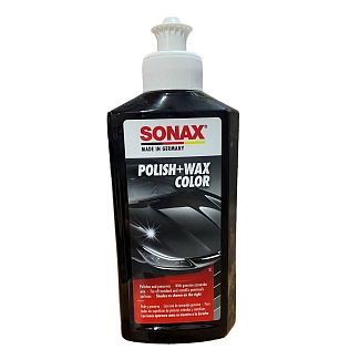 Цветной полироль c воском черный 250мл Polish&Wax Color NanoPro Sonax