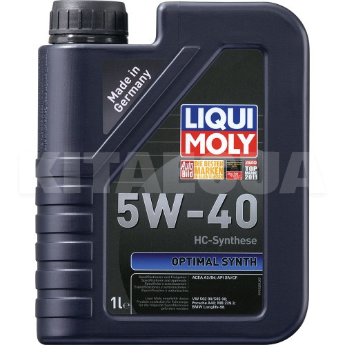 Масло моторное синтетическое 1л 5W-40 Optimal Synth LIQUI MOLY (3925)