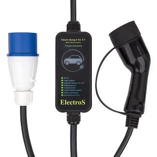 Зарядка Nissan Leaf 7.4 кВт 32A 1-фаза Type 2 (европейское авто) WI-FI ElectroS