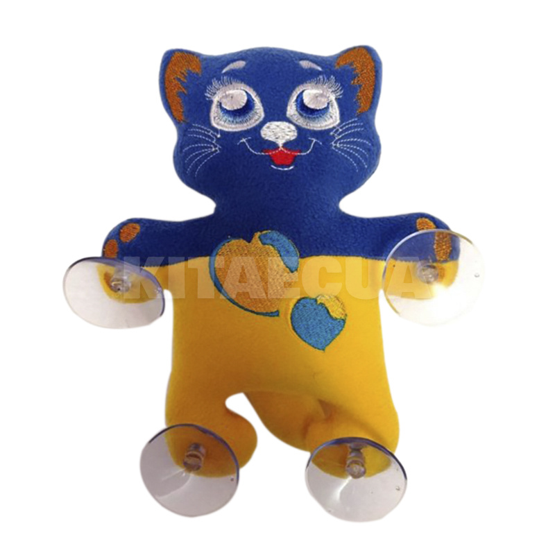Іграшка для автомобіля синьо-жовта на присосках Кіт Саймон "Кіт Патріот" (1)