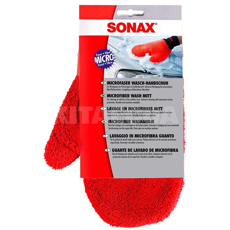 Микрофибра для авто Microfaser Waschhandschuh рукавица для мойки Sonax (428200)