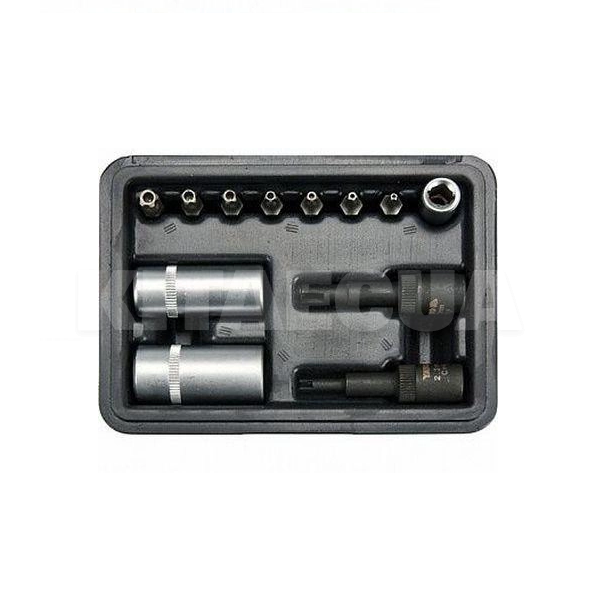 Набір торцевих та викруткових насадок 1/4" 12 предметів YATO (YT-12007)