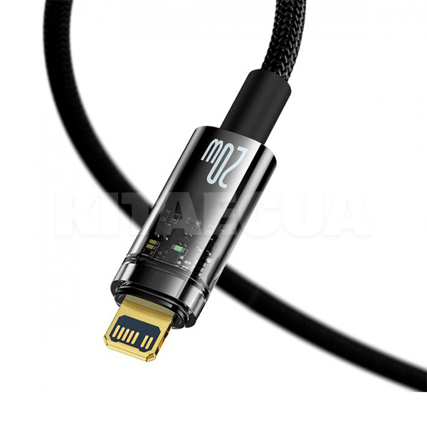 Кабель Type-C - Lightning 20W автоматичне відключення 2м чорний BASEUS (CATS000101) - 2