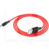 Кабель USB microUSB 2.4А X21 Plus Silicone 2м чорно/червоний HOCO (278940073)
