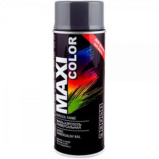 Краска-эмаль серая антрацит 400мл универсальная декоративная MAXI COLOR